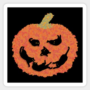 Halloween Pumpkin Cat Sticker